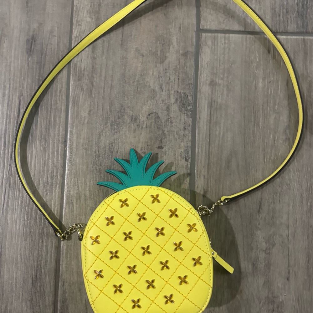 kate spade Yellow Pineapple Crossbody with Teal Top